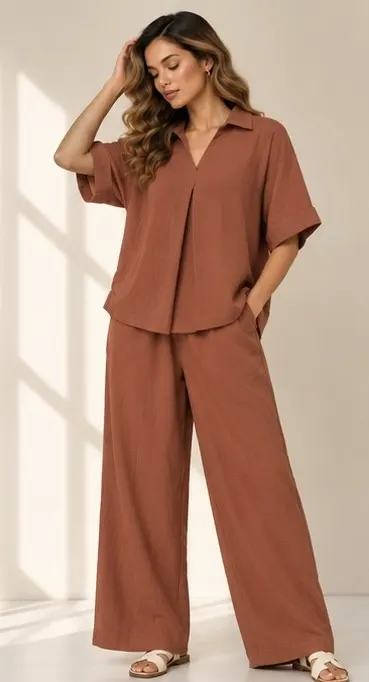 Terracotta Flow Co-Ord Set