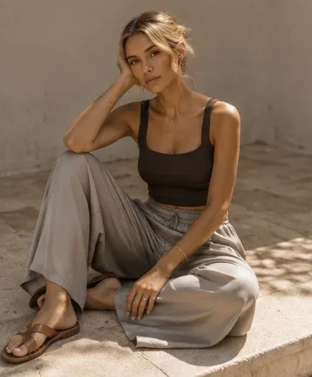 Moonstone Fluid Wide-Leg Trousers